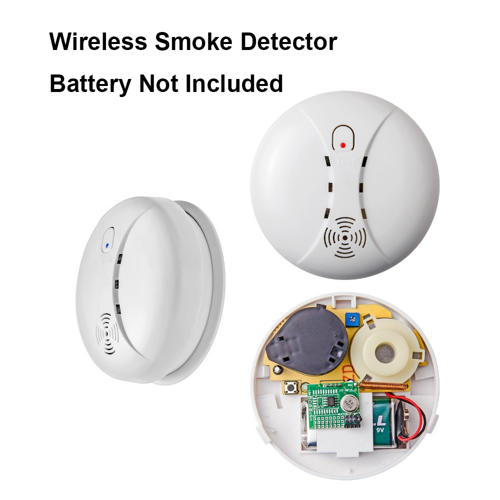 433mhz Home Security Alarm System Wireless Fire Smoke Detector Portable Alarm Sensor